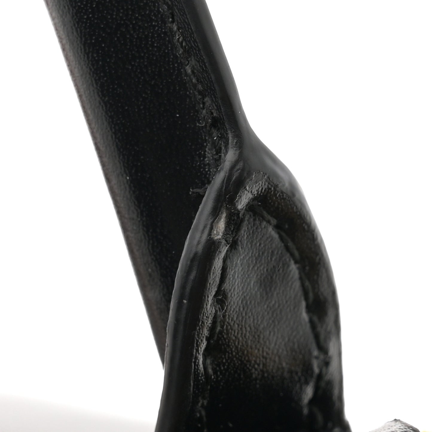 Shiny Box Calfskin Small Hourglass Top Handle Bag Black