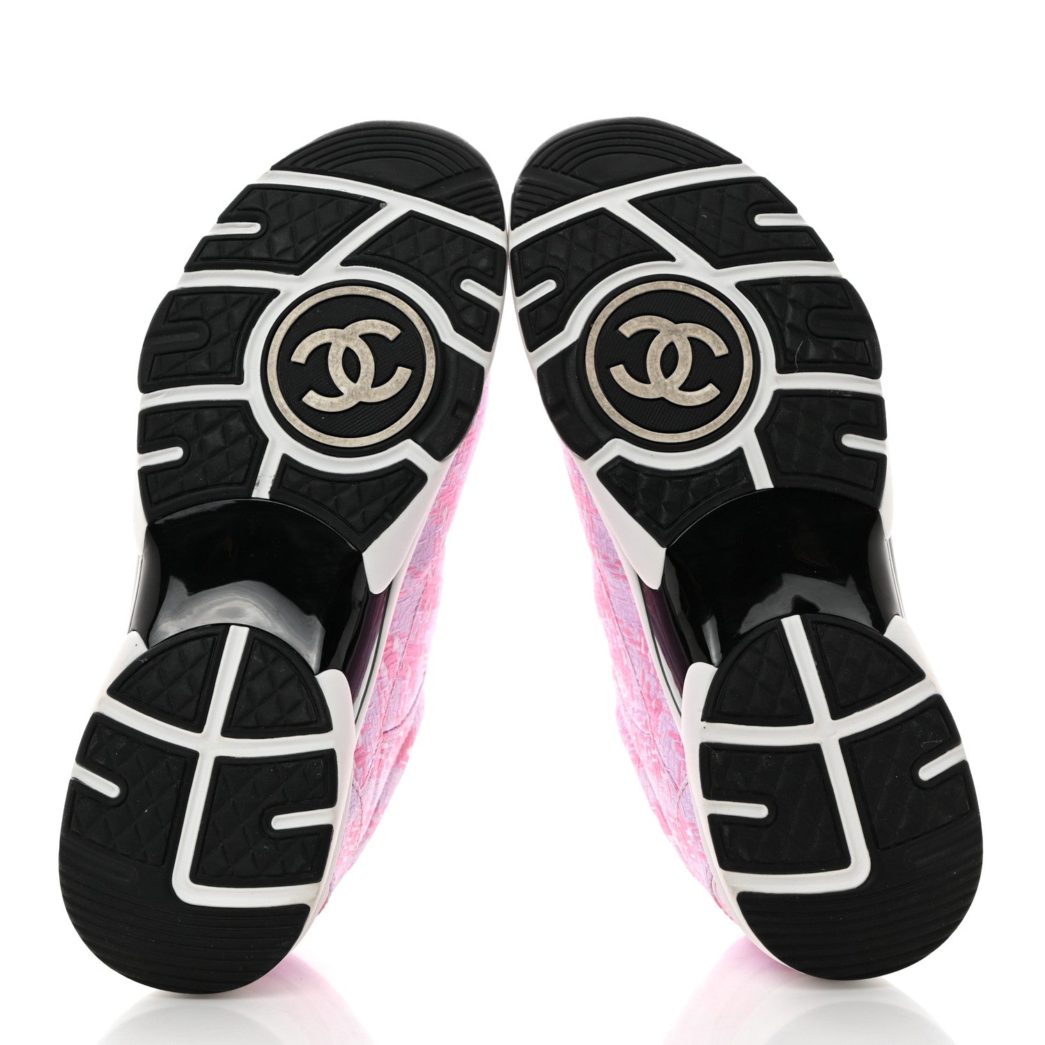 Chanel Tweed CC Sneakers 41 Pink 5 of 8