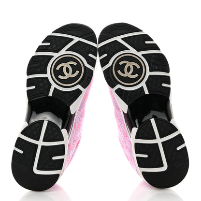 Chanel Tweed CC Sneakers 41 Pink 5 of 8