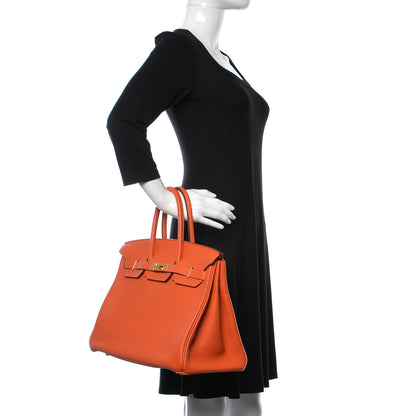 Hermes Togo Birkin 35 Feu 2 of 34