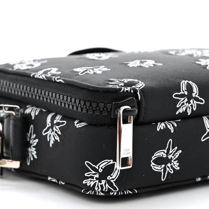 Christian Dior Calfskin Double Zip Crossbody Black White 10 of 13