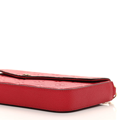 Louis Vuitton Empreinte Pochette Felicie Chain Wallet Scarlet 10 of 10