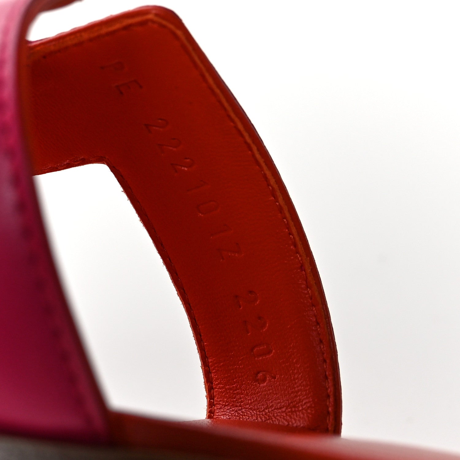 Hermes Box Calfskin Oran Sandals 38 Rose Flash Orange H 6 of 9