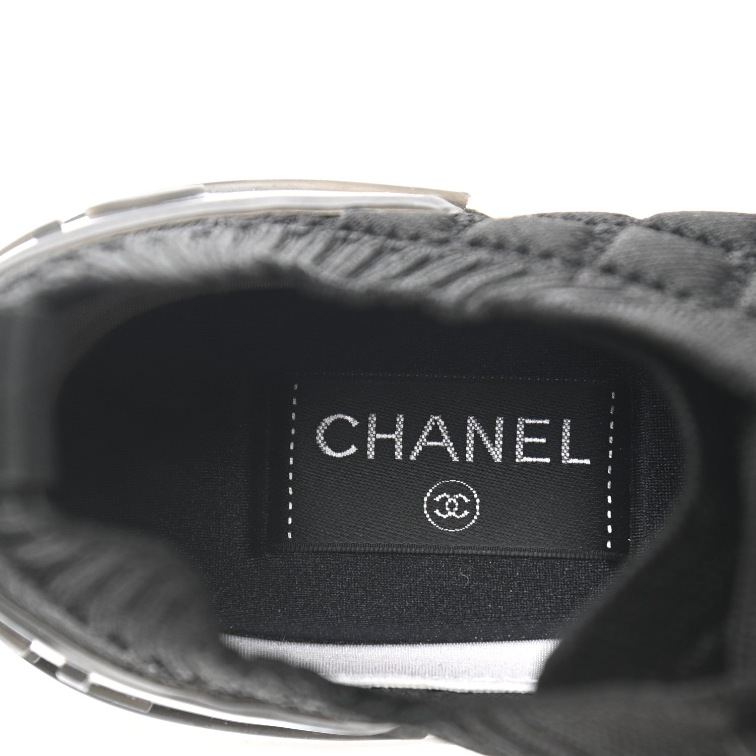 Chanel Fabric Logo Sneakers 38 Black 7 of 7