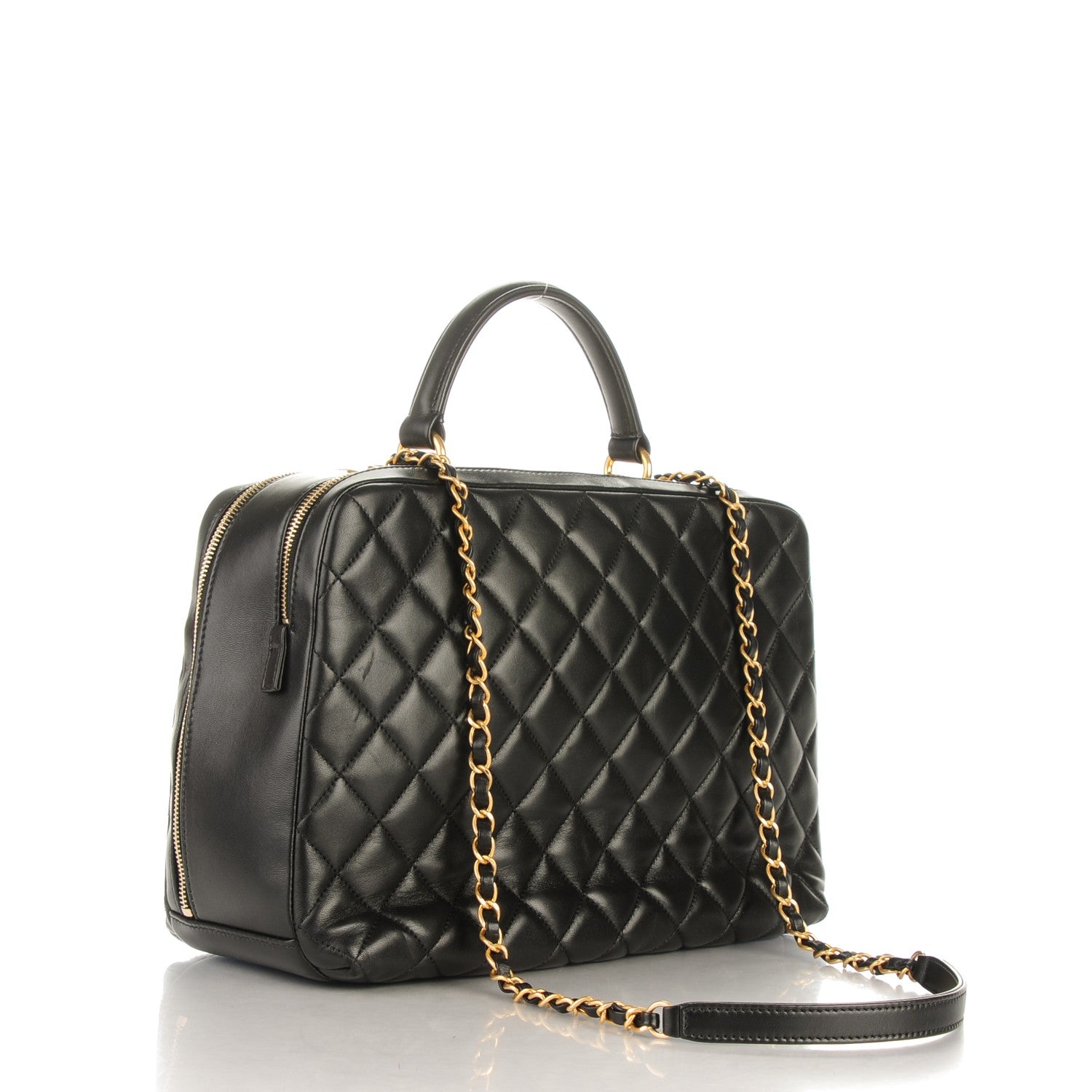 Chanel Lambskin Quilted Trendy CC Bowling Bag Black 3 of 8