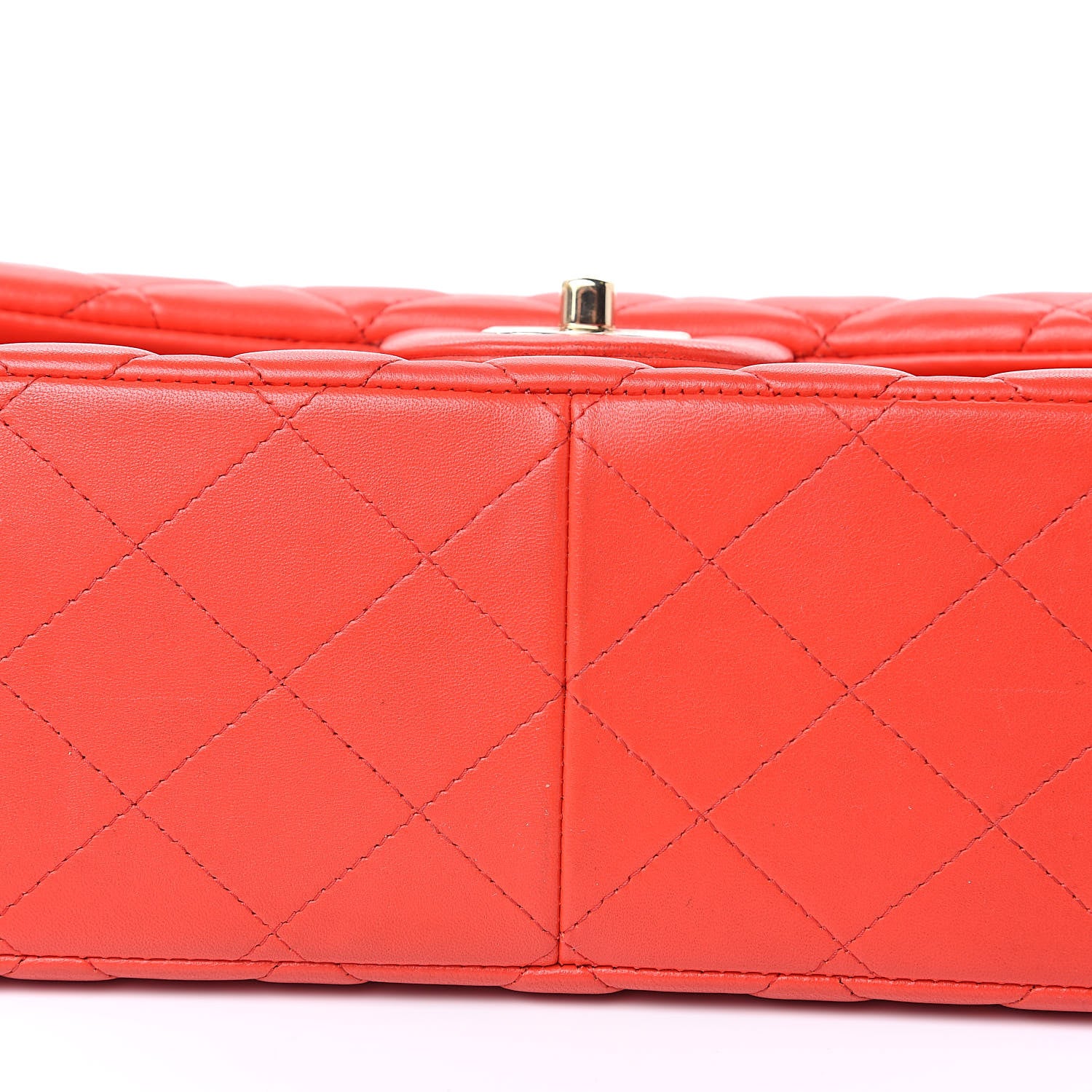 Chanel Lambskin Quilted Jumbo Double Flap Red 9 of 18