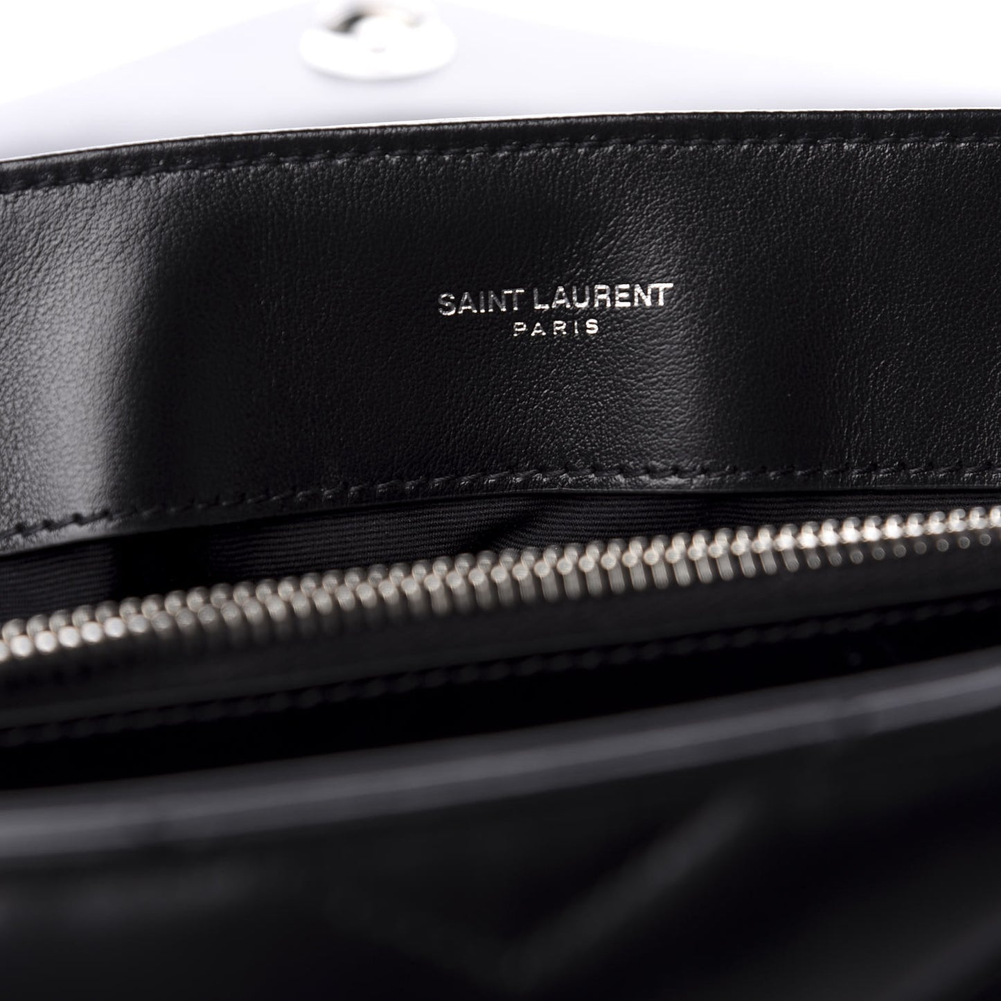 Calfskin Y Quilted Monogram Medium Loulou Chain Satchel Black