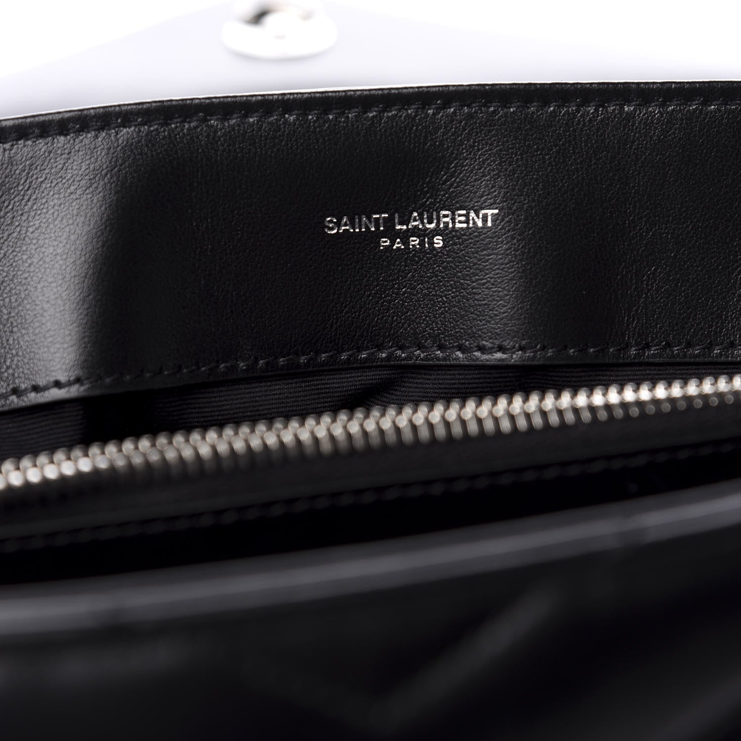 Saint Laurent Calfskin Y Quilted Monogram Medium Loulou Chain Satchel Black 10 of 11