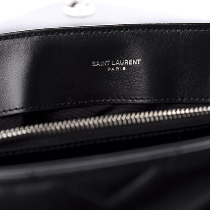 Saint Laurent Calfskin Y Quilted Monogram Medium Loulou Chain Satchel Black 10 of 11