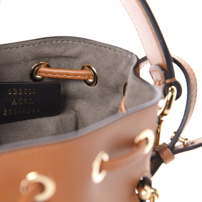 Fendi Vitello King F is Fendi Logo Embossed Mini Mon Tresor Bucket Bag Cuoio 10 of 11