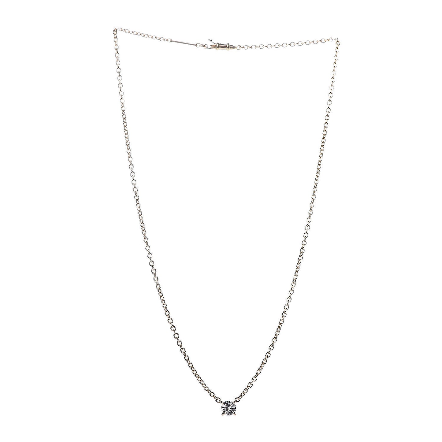 18K Yellow Gold Diamond .68ct Solitaire 1895 Pendant Necklace