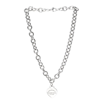 Tiffany Sterling Silver Return to Heart Tag Pendant Necklace 3 of 6