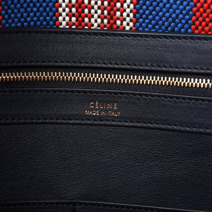 Celine Textile Striped Small Horizontal Cabas Phantom Navy Blue 8 of 9