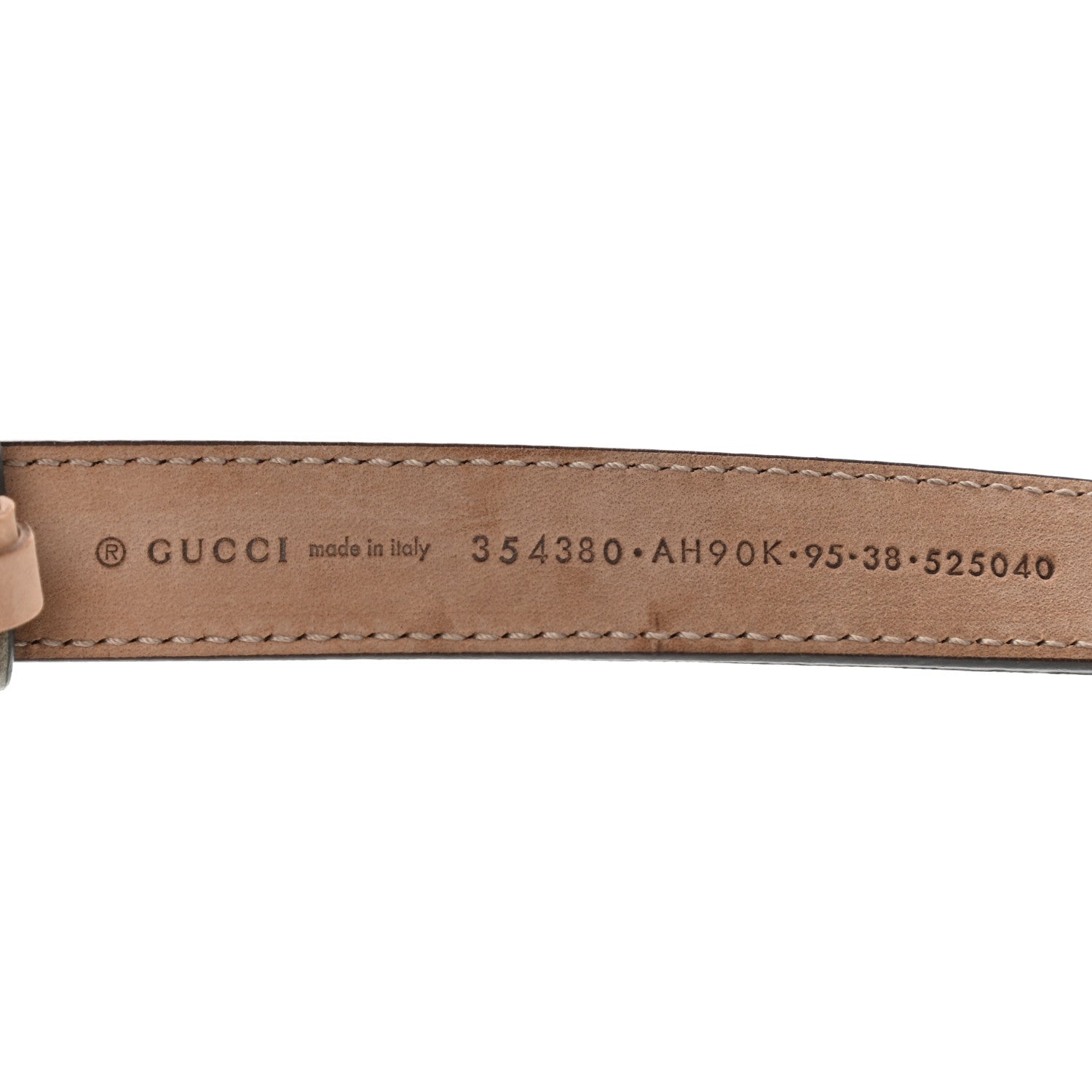 Gucci Calfskin Crystal Interlocking G Belt 95 38 Sasso 3 of 5