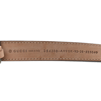 Gucci Calfskin Crystal Interlocking G Belt 95 38 Sasso 3 of 5