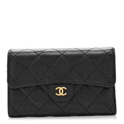 Chanel Caviar Quilted Medium Flap Wallet Black 1 of 12