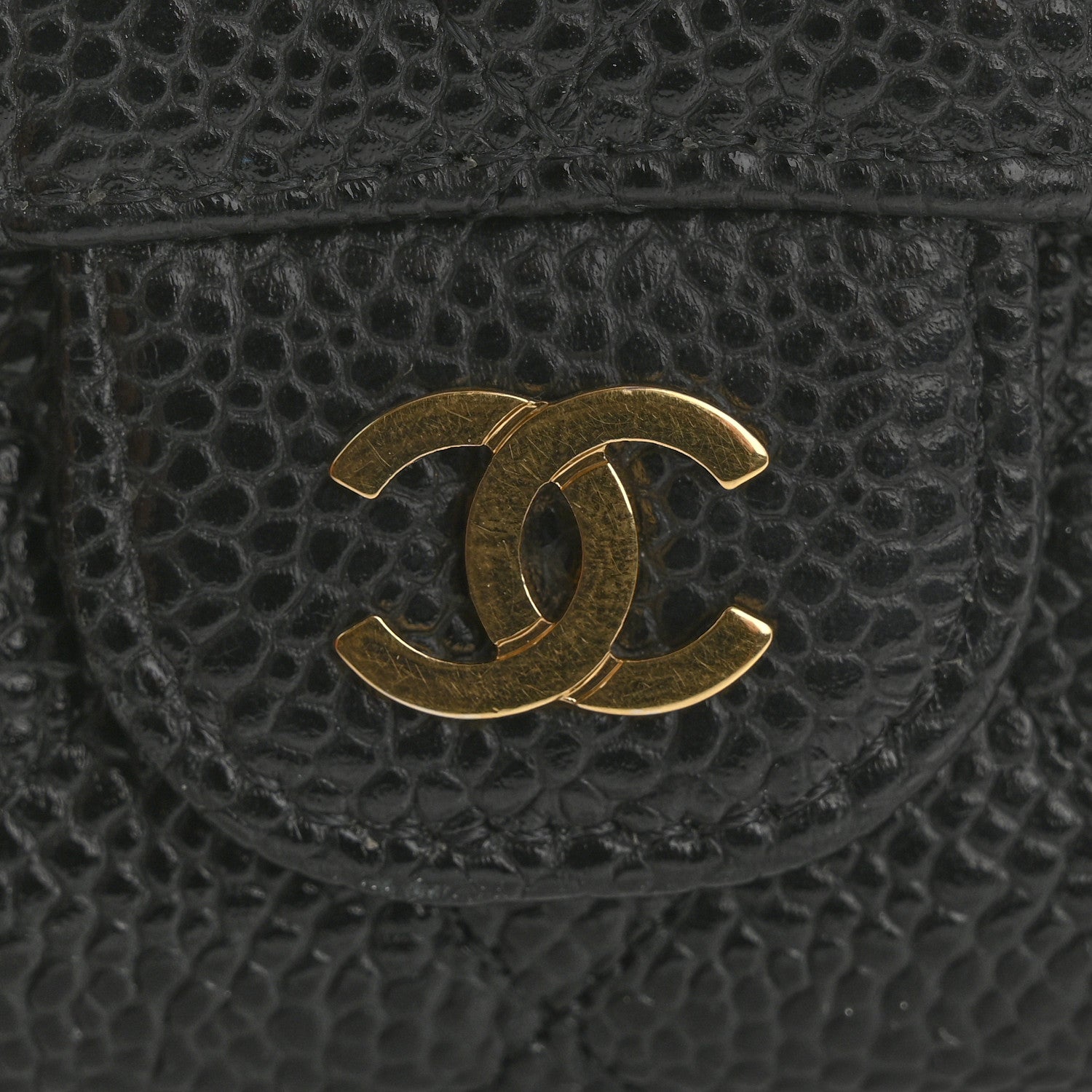 Chanel Caviar Quilted Flap Card Holder Wallet Black 9 of 9