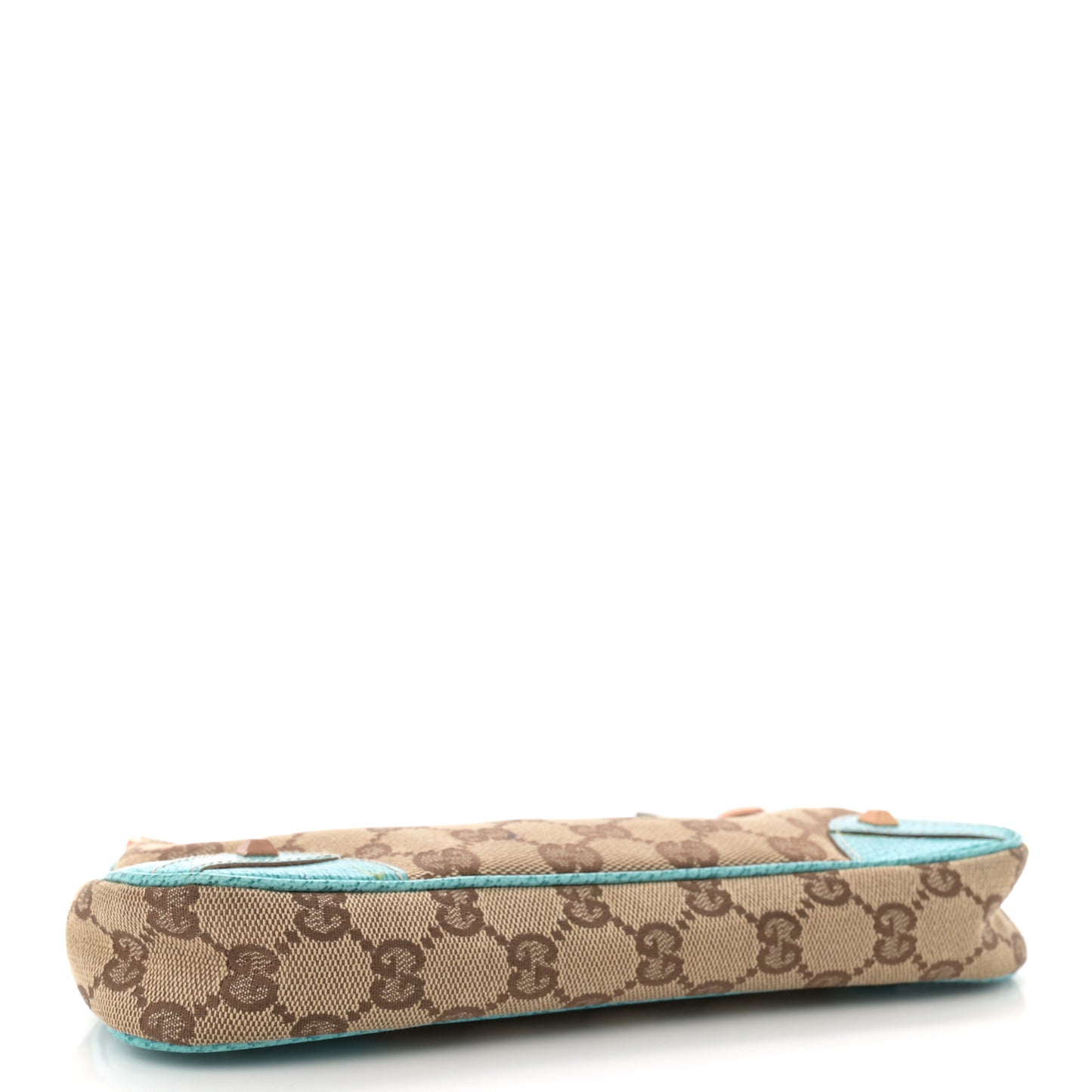 Monogram Horsebit Nail Chain Pochette Turquoise