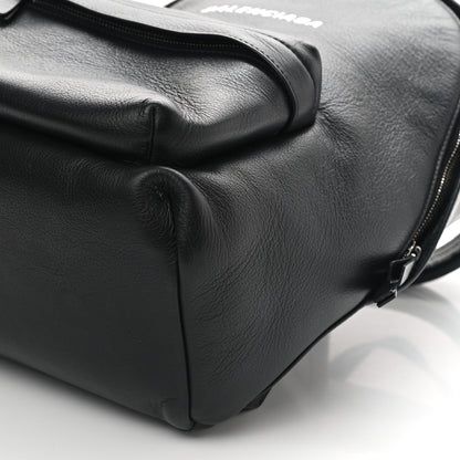 Balenciaga Smooth Calfskin Logo Small Everyday Backpack Black White 10 of 10