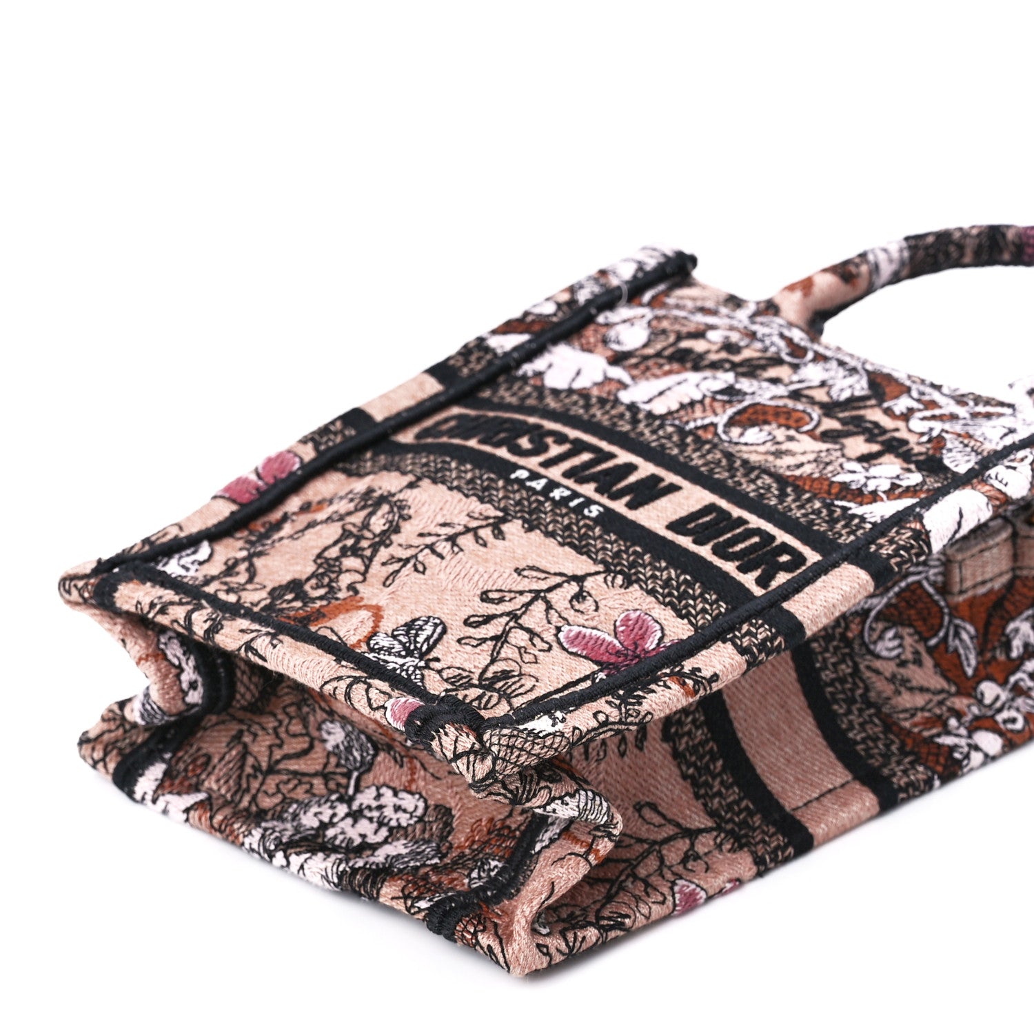 Christian Dior Canvas Jardin Magique Embroidered Mini Book Tote Phone Bag Powder Pink 11 of 11