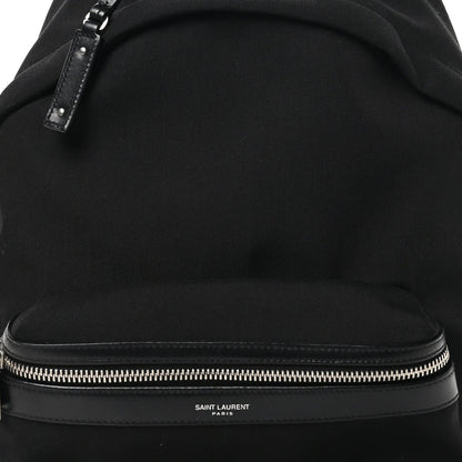 Saint Laurent Canvas City Backpack Black 7 of 9