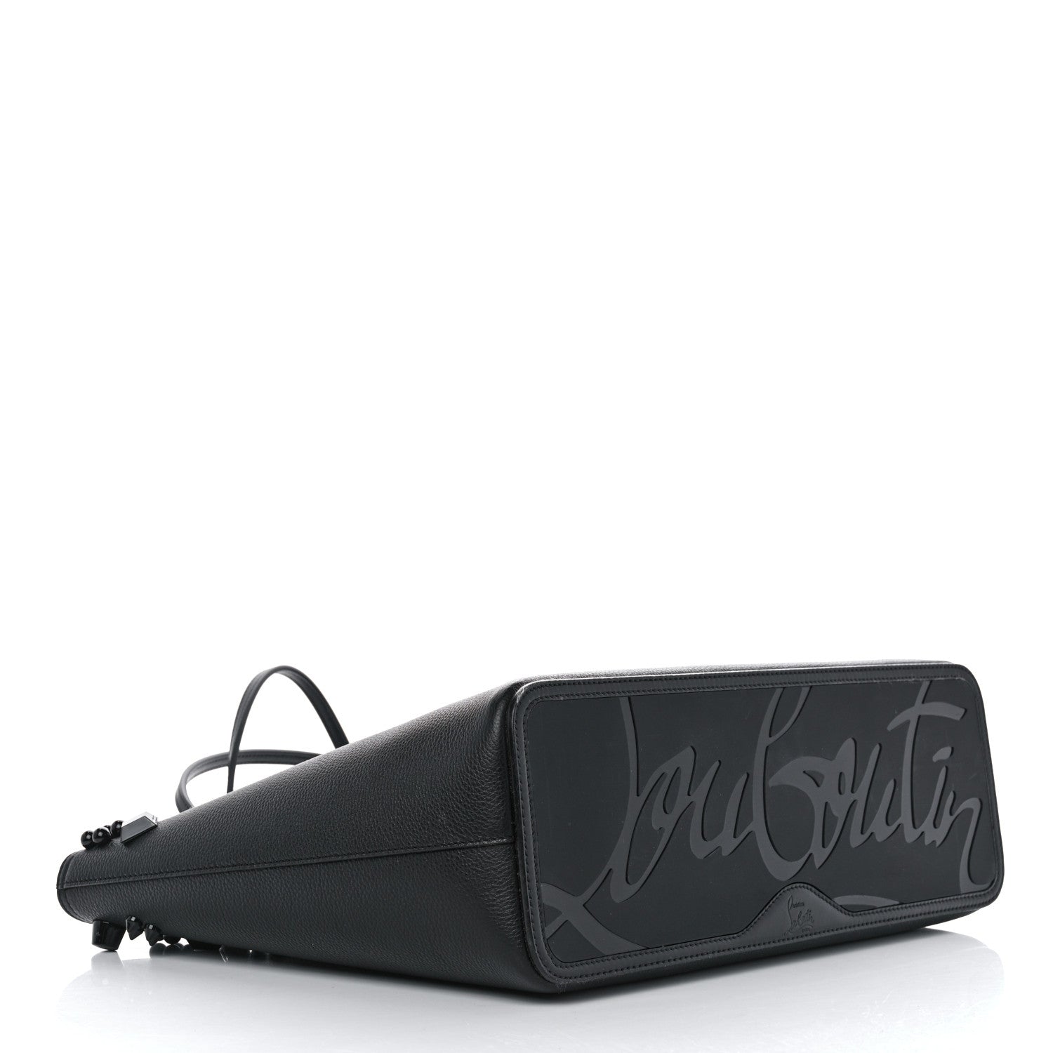 Christian Louboutin Calfskin Empire Spike Studded East West Cabata Tote Black 5 of 12