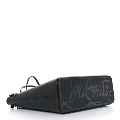 Christian Louboutin Calfskin Empire Spike Studded East West Cabata Tote Black 5 of 12