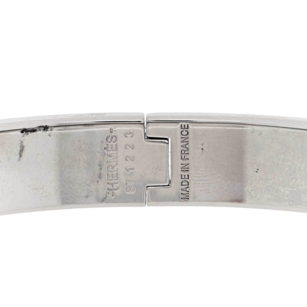 Hermes Matte Enamel Narrow Clic Glenan Bracelet T6 Etain 4 of 5