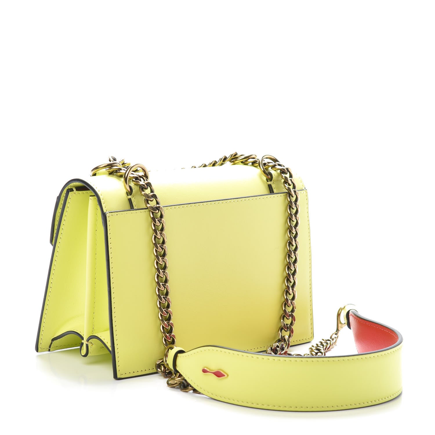 Christian Louboutin Calfskin Mini Elisa Shoulder Bag Yellow 3 of 8