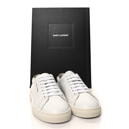 Saint Laurent Calfskin Andy Low Top Sneakers 36.5 Blanc Optique 9 of 9