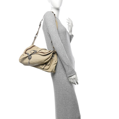 Christian Dior Calfskin Medium Gaucho Double Saddle Bag Ivory 2 of 13