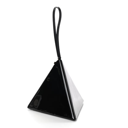 Saint Laurent Patent Pyramid Clutch Black 4 of 5