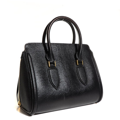 Alexander McQueen Grained Calfskin Small Heroine Black 3 of 8