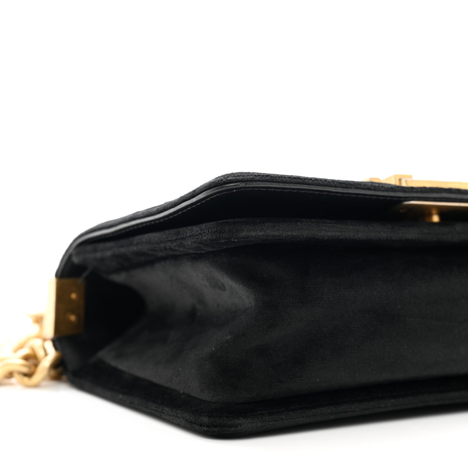 Chanel Velvet Quilted Small Boy Flap Black 8 of 10