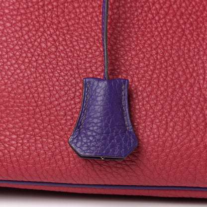 Hermes Togo Bi Color Horseshoe Birkin 35 Iris Rubis 12 of 14