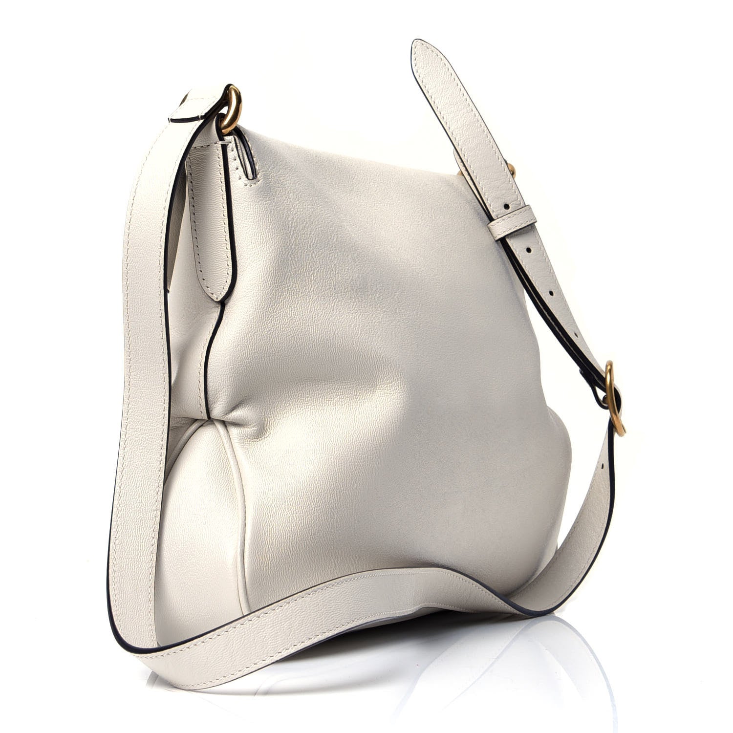 Gucci New Sakai Calfskin Lux Medium Dahlia Messenger Shoulder Bag Mystic White 2 of 4