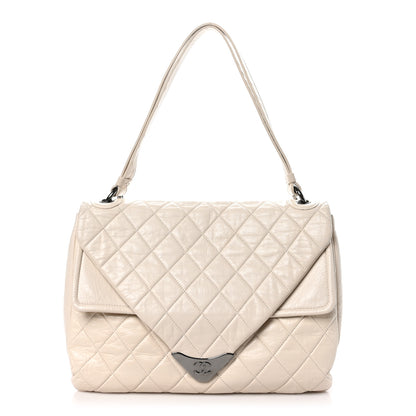 Chanel Lambskin Quilted Padded Envelope Flap White 1 of 11