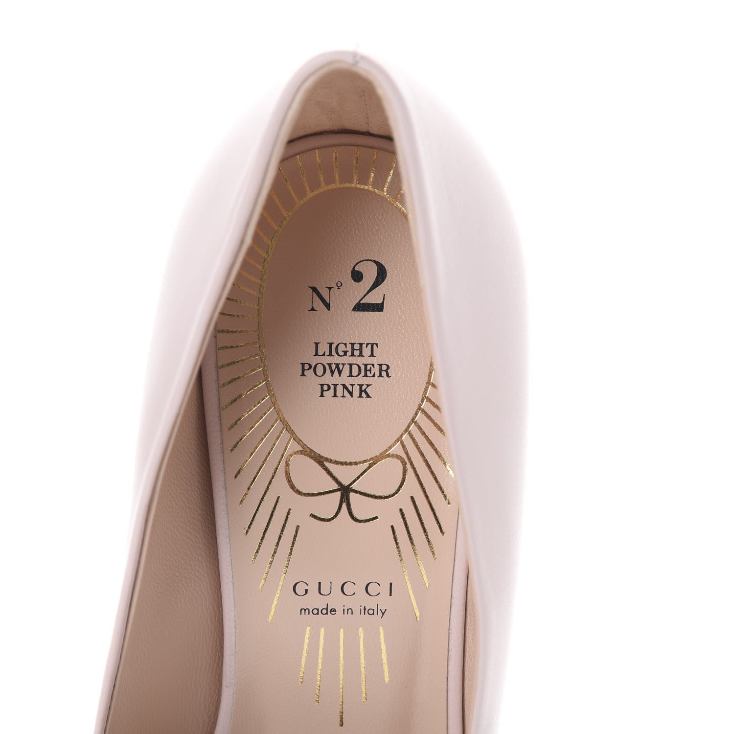 Gucci Nappa Bow High Heel Pumps 36.5 Light Powder Pink 6 of 9