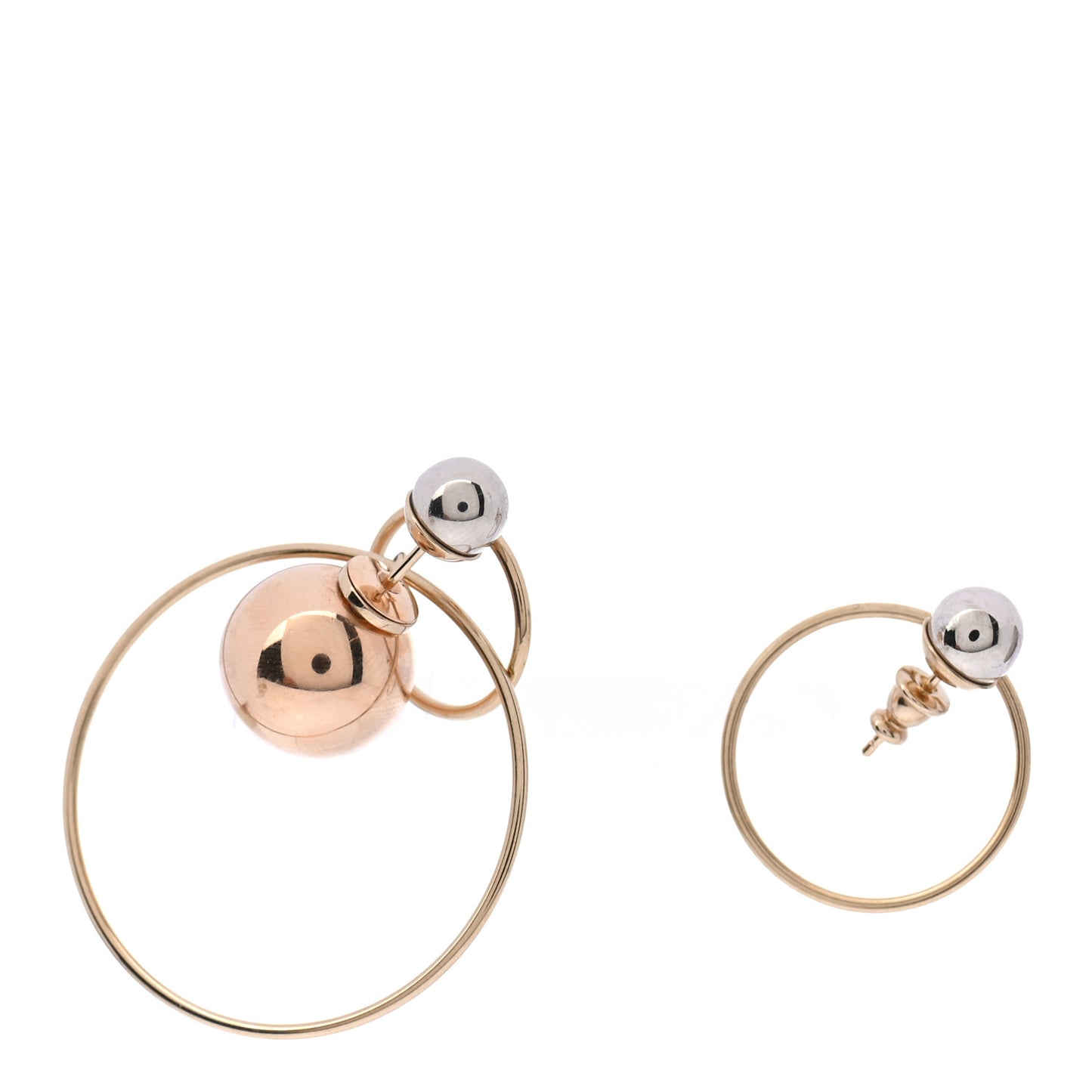 Metal Mise En Dior Tribal Hoop Earrings