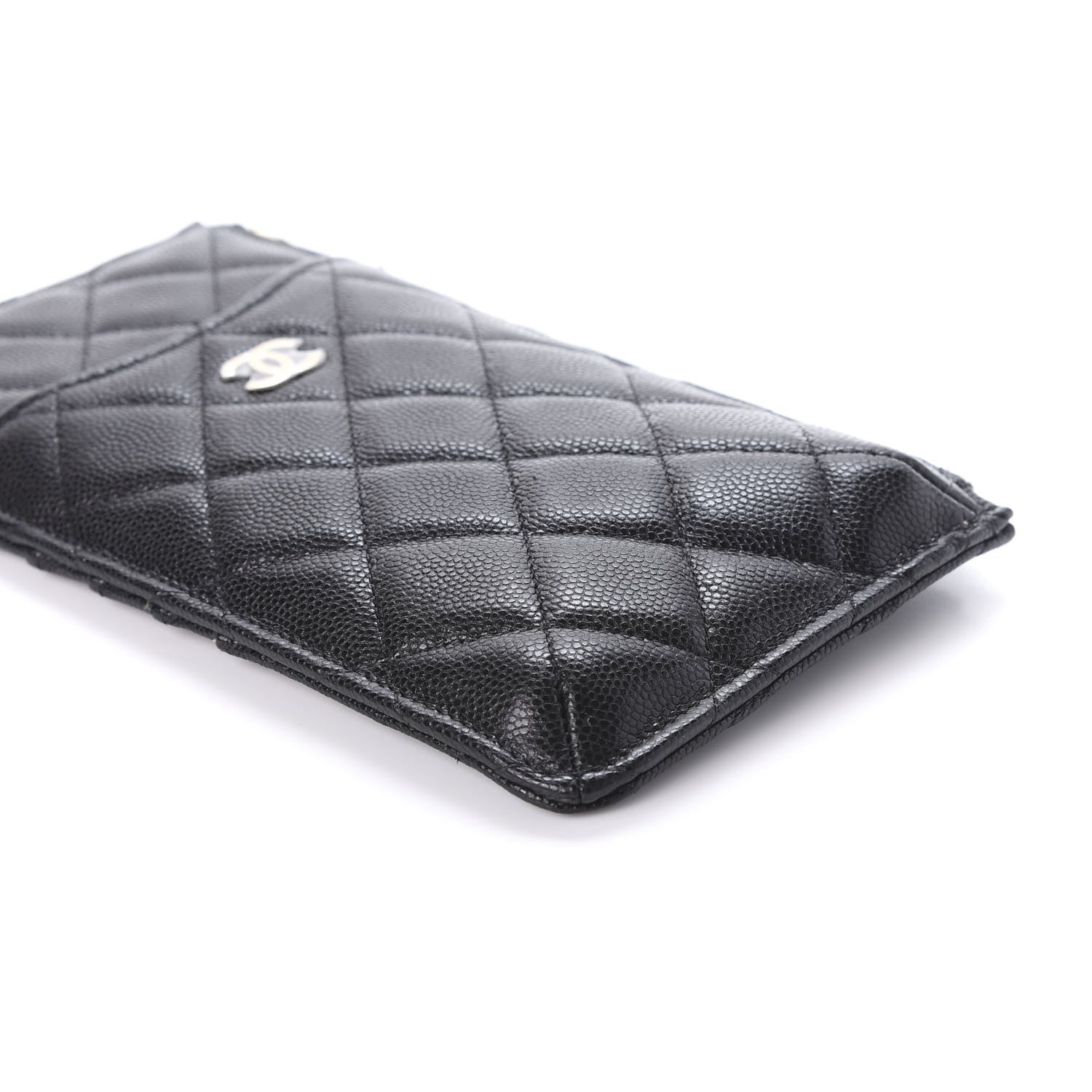 Chanel Caviar Quilted Classic Flat Wallet Pouch Black 8 of 11