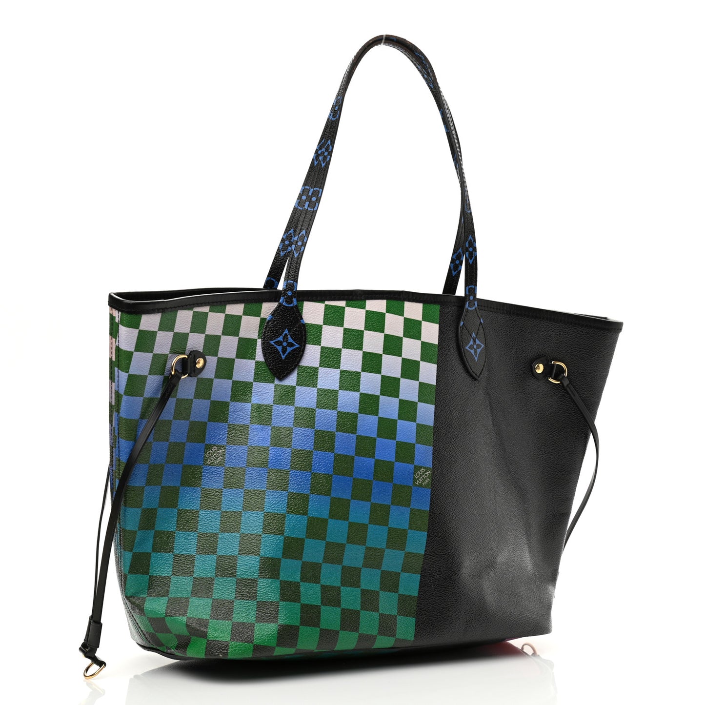 Damier Race Neverfull MM Noir Rouge