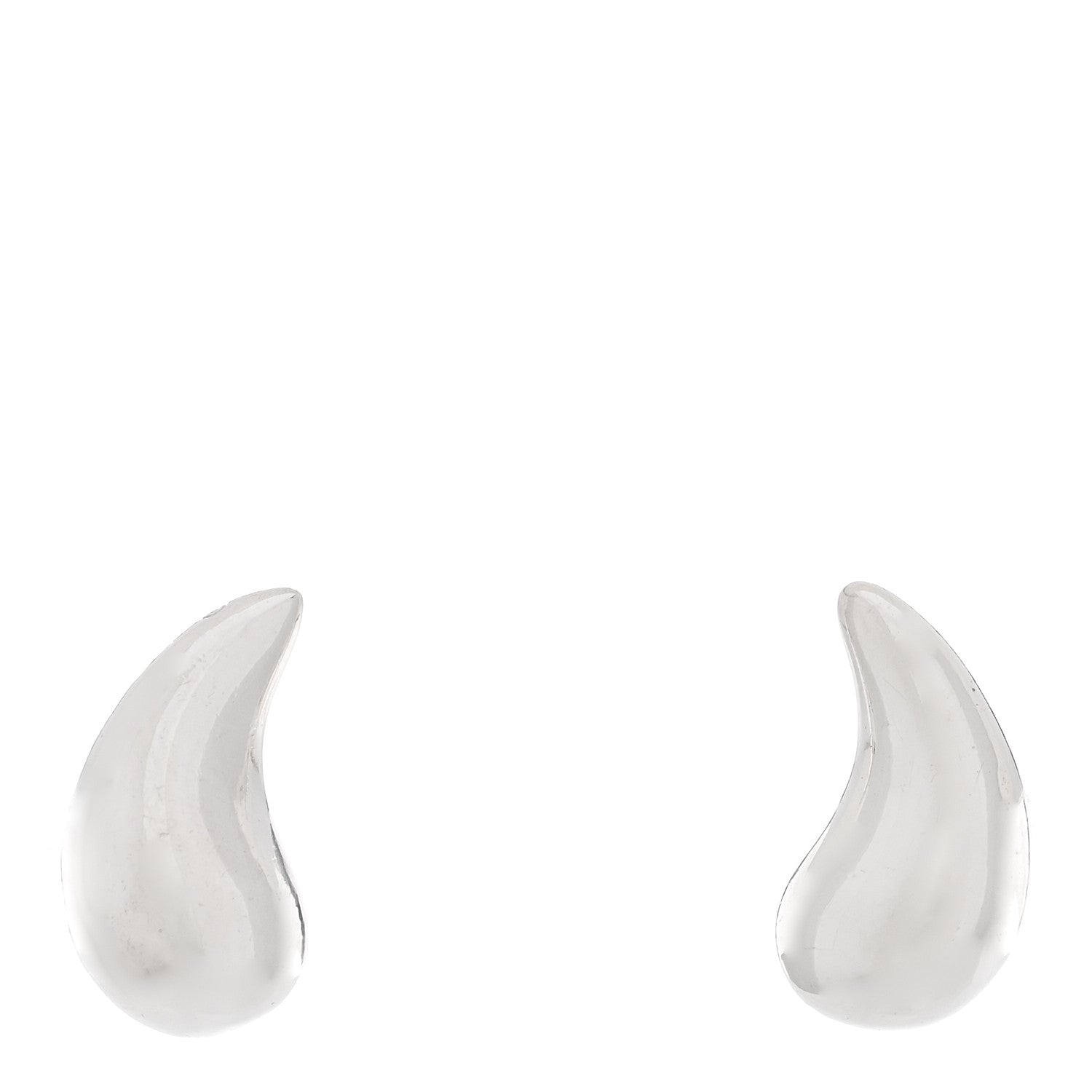Tiffany Sterling Silver 14mm Elsa Peretti Teardrop Earrings 1 of 4