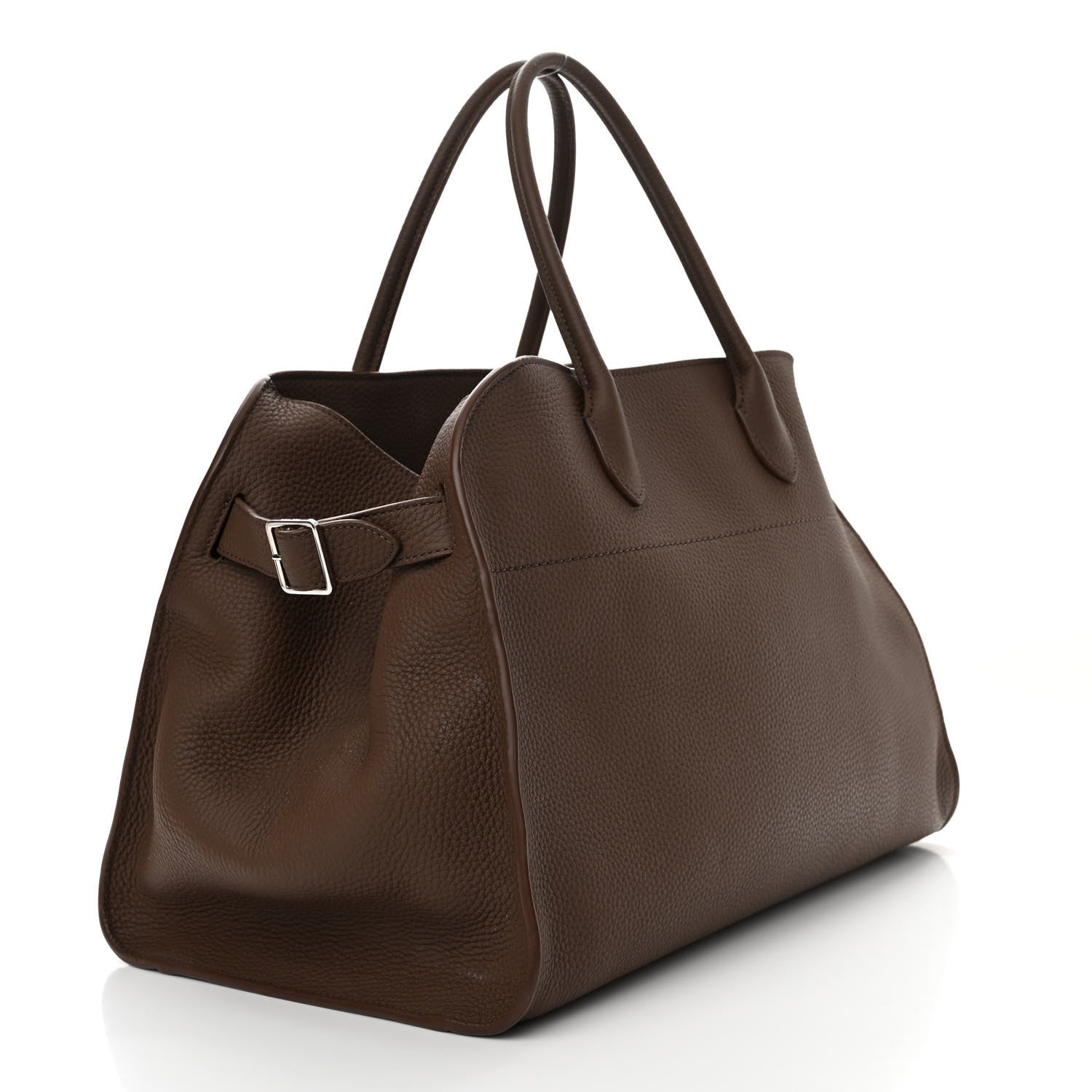 The Row Matte Grained Calfskin Soft Margaux 15 Dark Mocha 3 of 12