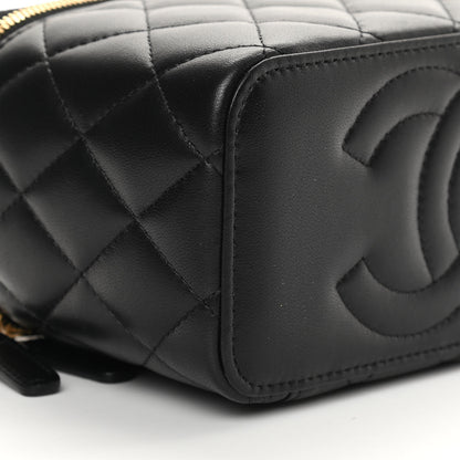 Chanel Lambskin Quilted Small Coco Vanity Case With Chain Black 10 of 12