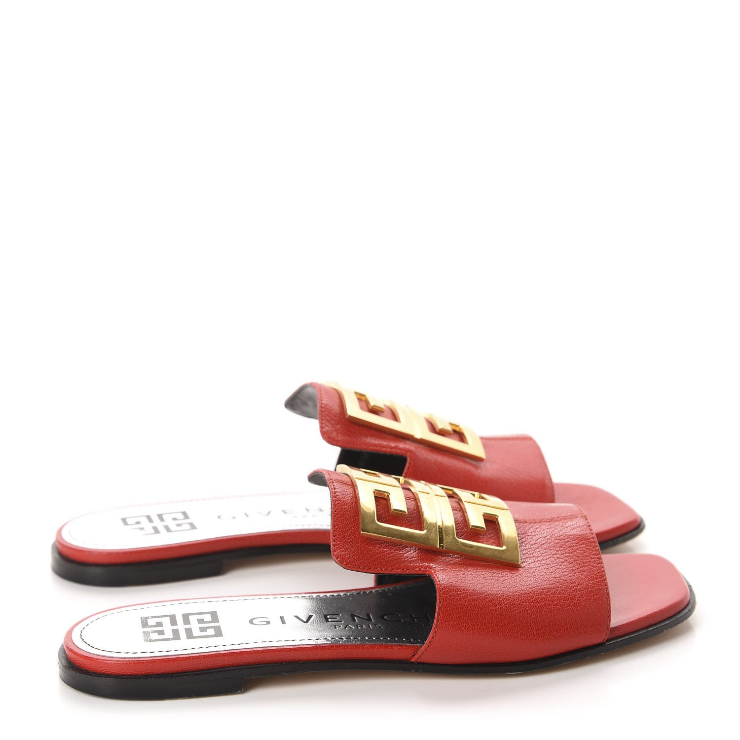 Givenchy Goatskin 4G Flat Sandals 35.5 Red 4 of 11