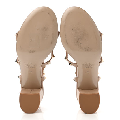 Valentino Garavani Calfskin Rockstud 60mm City Sandals 36 Poudre 5 of 9