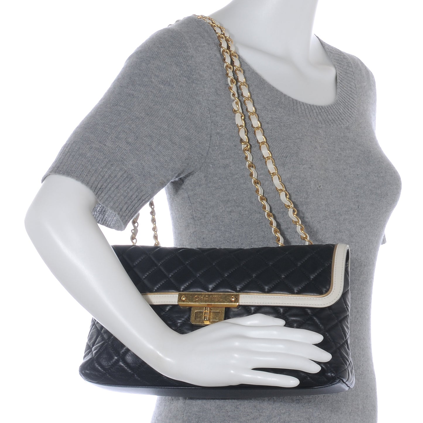 Lambskin Quilted Mademoiselle East West Flap