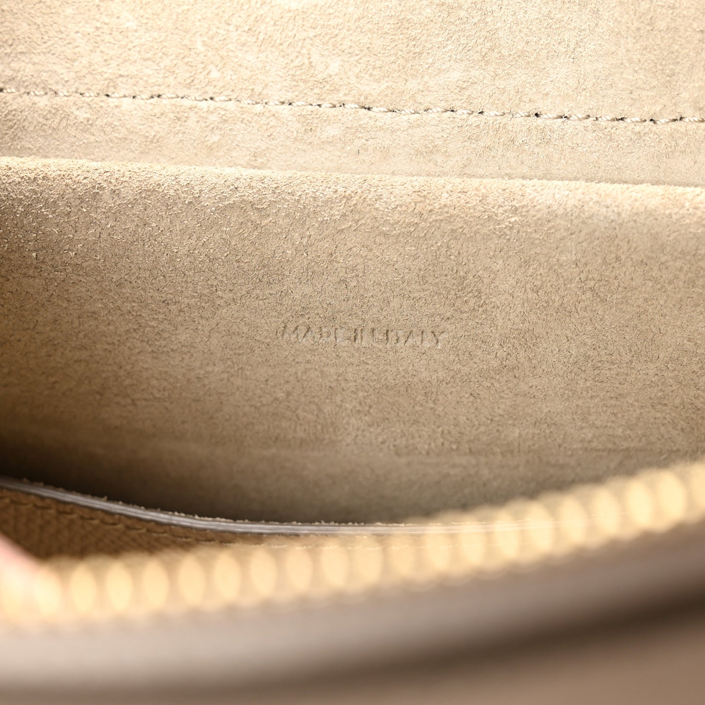 Grained Calfskin Micro Belt Bag Light Taupe