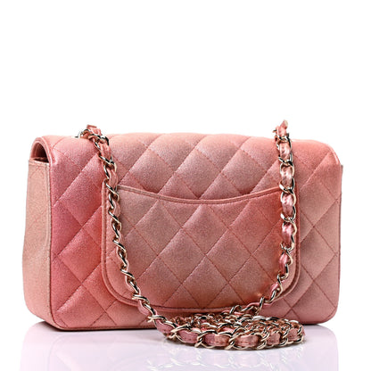 Chanel Metallic Lambskin Quilted Ombre Mini Rectangular Flap Pink 2 of 4