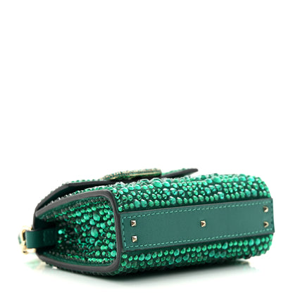 Valentino Garavani Crystal Embroidered Micro Vsling Top Handle Bag Emerald 4 of 16
